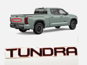 NEW Red Black Rear Emblem Decal for 2022 2023 2024 TUNDRA Tailgate Letters - Picture 1 of 2