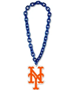 NEW YORK METS 38" BIG CHAIN NECKLACE WITH FOAM LOGO MLB LICENSED - Picture 1 of 1