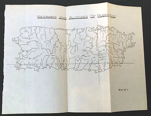 1901 Waterways and Altitudes of Puerto Rico Sketch Map J.R. Shettel - Picture 1 of 1