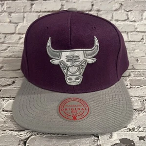 Mitchell & Ness Chicago Bulls Nostalgia Co. Snapback Hat Cap Purple Gray NWT - Picture 1 of 10