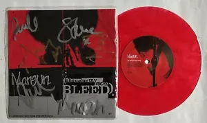 MANSUN. SHE MAKES MY NOSE BLEED. FULLY HAND SIGNED. 7" RED VINYL. R 6458. 1997 - Picture 1 of 12