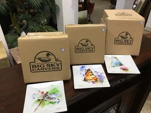 Lote de 10 Nuevos Big Sky Carvers Snack Plate Monarca Mariposa Libélula - Imagen 1 de 7