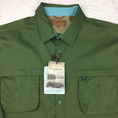 Clearwater Outfitters Performance Utility Shirt Mens XL Green Stretch NWT! - Image 1 of 4