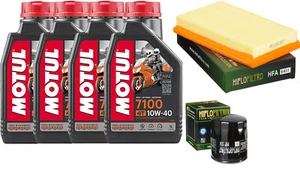 MOTO GUZZI CALIFORNIA 1100 2006 2012 TAGLIANDO MOTUL 7100 10W40 FILTRO ARIA OLIO - Foto 1 di 3
