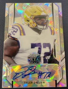 2021 Leaf Metal Draft Tyler Shelvin Autograph Rookie 10/50 - Imagen 1 de 2
