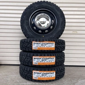 Toyo Open Country 145/80R12 Wheels Set of 4 NEO CARROW Acty Carry Hijet Sambar - Picture 1 of 6