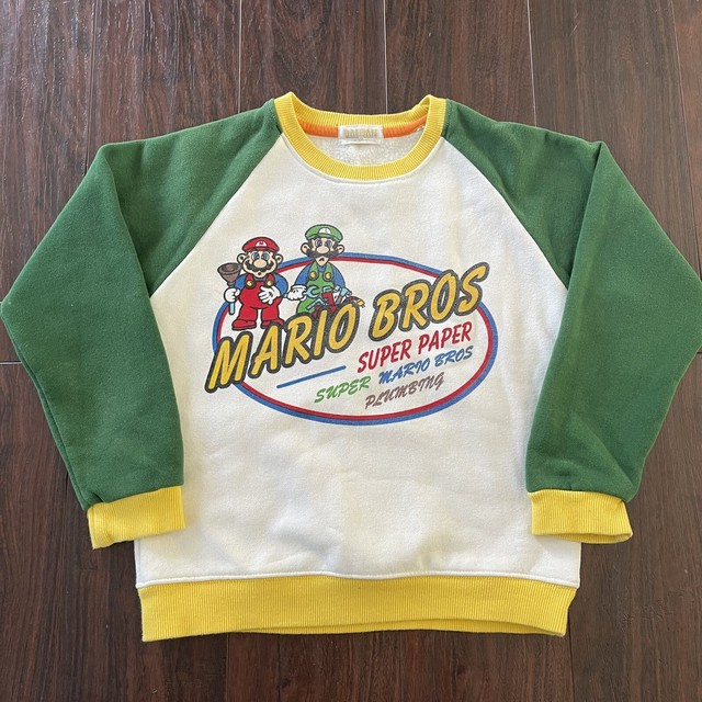 VINTAGE (1988) NINTENDO SUPER MARIO BROS 2 CLUB T-SHIRT - YELLOW - LG -  RARE