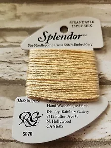 Rainbow Gallery Splendor Maize 878 100% Silk 8 Yards Needlework - Picture 1 of 3
