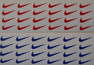 Juego de 10 calcomanías de vinilo Nike Swoosh (talla 1'-3') para portátiles, paredes, coches, fiesta Foto 1 de 3