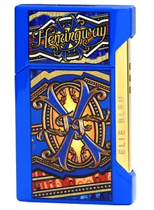 Elie Bleu Jet Flame Feuerzeug blau Hemingway von Opus X, EBJ12273, neu im Karton - Bild 1 von 6