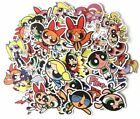 Powerpuff Girls Cartoon Themed Lot of 36 Assorted Sticker Decals