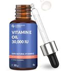 Sérum d'huile de vitamine E 100 % pur 3000 UI pour peau et cicatrices - sans OGM, végétalien - 30 ml