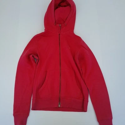 NIKE Hoodie Small 8-10 Rosa Mujer Sudadera con Capucha Cremallera Completa Logo - Imagen 1 de 4