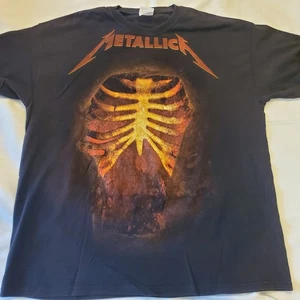 VINTAGE 2000s Metallica Rib Cage Spine Tour Concert MERCH Shirt 2XL - Picture 1 of 11