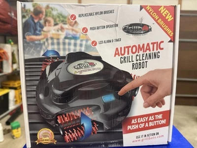 Robot de limpieza automático Grillbot negro cepillos giratorios nuevo en caja Foto 1 de 4