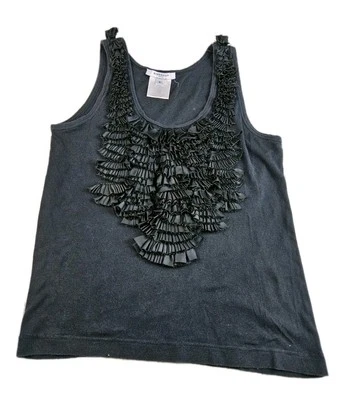 Blusa sin mangas tejida con volantes talla M vintage de Givenchy Paris para mujer Foto 1 de 4