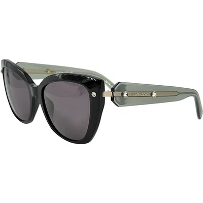 Gafas de sol Swarovski SK0391 de plástico para mujer 01A negro brillante 54-18 lentes grises Foto 1 de 4