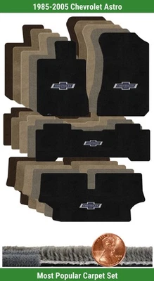 Juego de alfombrillas Ultimat personalizadas para Chevrolet Astro '85-05 con logotipo (4 piezas) #8CB Foto 1 de 4