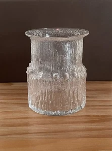 Iittala Finland Arnica Vase Melting Ice by Tapio Wirkkala Art Glass Vase 14 cm - Picture 1 of 12