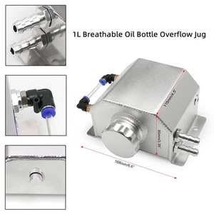 Durable Coolant Overflow Tank Aluminum Overflow Tank Reservoir Expansion Tank - Picture 1 of 8