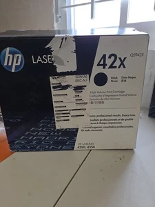 Cartucho de tóner HP 42X negro LaserJet caja abierta bolsa sellada interior  - Imagen 1 de 5