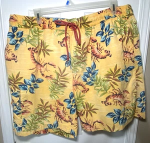 Tommy Bahama Relax XXL Men's Swim Trunks Lobster Print Coral Yellow Tropical - Picture 1 of 9