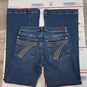 7 For All Mankind Dojo Vaqueros Acampanados Tailorless Mujer Talla 30 30x31 - Imagen 1 de 10