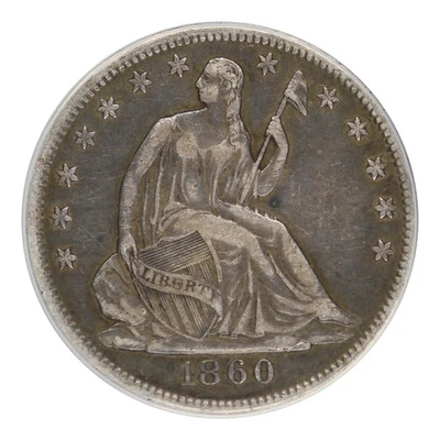 1860-O Seated Liberty Half Dollar ANACS VF-30 Details - Image 1 of 4