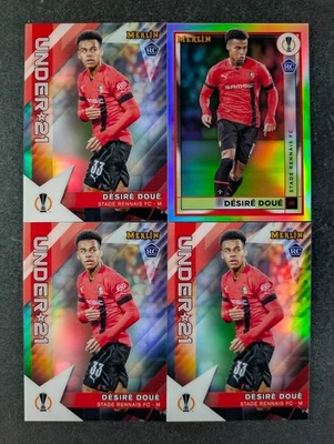 2022-23 Topps Merlin Cromo UEFA Paralelo+Novato+Insertar Lotes de 4 DESIRE DOUE Foto 1 de 3