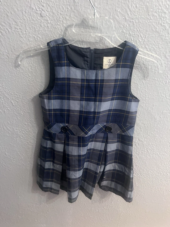 女孩 Lands End 蓝色校服套衫 尺寸 4 岁 — 第 1/4 张图片