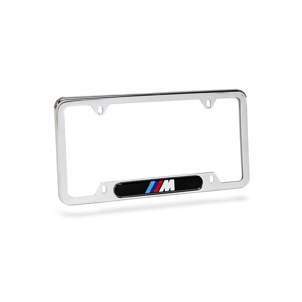 Genuine CHROME License Plate Frame M Logo 82-12-0-010-405 - Image 1 of 1