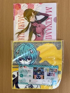 EVANGELION Ichiban Kuji Towel & clear file Animetion Japan - Picture 1 of 4
