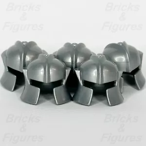 LEGO Castle Flat Silver Knight Helmet Cheek Protection Minifigure Part 48493 x 5 - Picture 1 of 3