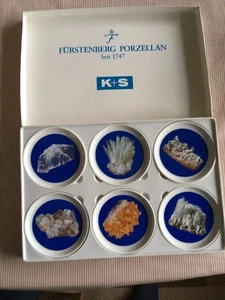 Fürstenberg Porzellan Untersetzer Bergbau Salz und Kristalle, 6 Stück - Bild 1 von 4