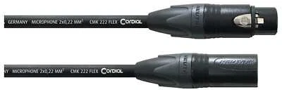 Cordial CPM 3 FM-Flex XLR Kabel 3 m Mikrofonkabel Neutrik Stecker Patch Schwarz