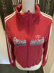 Aeropostale Women’s Large Watermelon Pink Colored Cropped High Collar Jacket - Picture 1 of 11