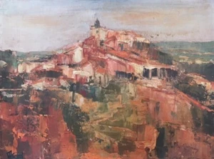 Willy Frissen 1938 Öl/Leinwand . " Dorfansicht " V 407 - Bild 1 von 3