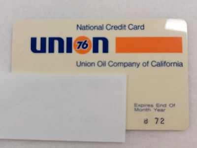 Tarjeta de crédito Union 76 National Union Oil Company vencida 8/1972 ENVÍO RÁPIDO Foto 1 de 2