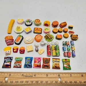 Dollhouse MINIATURE FOOD LOT - Barbie Diorama - Chips Soup Ramen Soda Sandwich - Picture 1 of 5