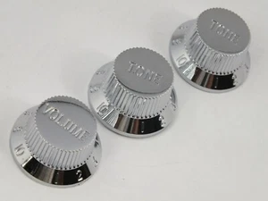 Chrom STRATOCASTER Lautstärke Ton Knöpfe für USA FENDER USA & Alle Andere Strats - Bild 1 von 6