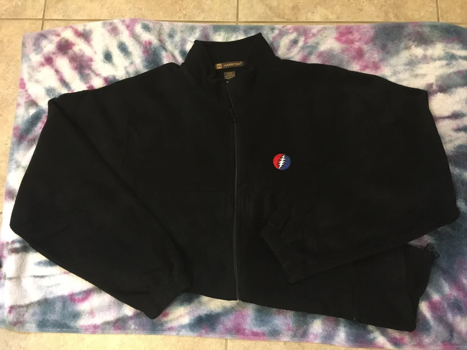 Chaqueta polar de poliéster con cremallera completa bordada Grateful Dead Steal Your Face   Foto 1 de 4