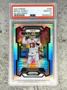 2023 PRIZM BROCK PURDY SILVER PRIZM SECOND YEAR SAN FRANCISCO 49ERS PSA 10 - Picture 1 of 2