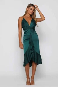 Elle Zeitoune - Sebastian Dress Emerald Green Size 10 (Unworn, new with tags) - Picture 1 of 5