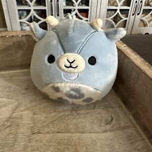 Squishmallows 3.5" PELL The Goat CLIP, Spotted Fuzzy Belly, CHONKY Boy! NWT!