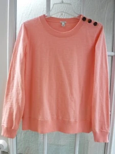 J. Rundhalsausschnitt Langarm Baumwolle Strick Top Damen S ~Neu ohne Etikett~ - Bild 1 von 7