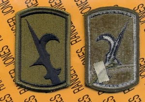 US ARMY 67th Infantry Brigade OD Green & Black uniform shoulder patch m/e - Picture 1 of 1