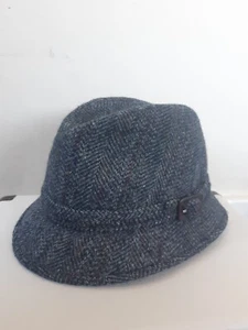 Vintage Harris Tweed Dunn & Co Trilby Hat - Mens - Size 56cm or 6 7/8" - VGC - Picture 1 of 7
