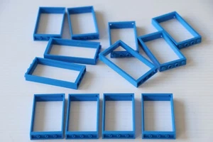 LEGO® Used Blue Door Window Frames MOC parts 60596 - 12 pcs - Picture 1 of 12