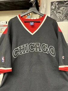 Vintage Chicago Bulls NBA Official Shooting Shirt Champion Basketball 2XL Jordan - Picture 1 of 24