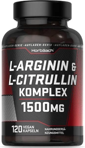 L Arginin Citrullin Kapseln 1500Mg | Aminosäuren Komplex | 120 Vegane Kapseln - Bild 1 von 8